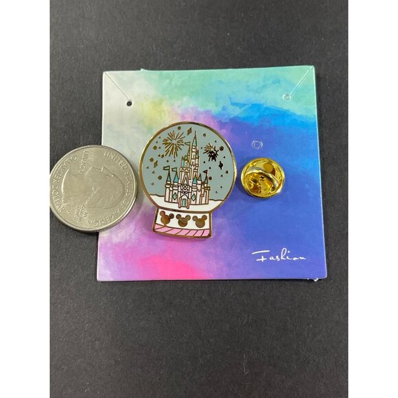 Cinderella Castle Lapel Pin Snow Globe Hidden Mickey Brooch Badge Accessories - Picture 2 of 7